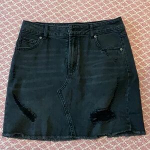 Wild Fable Black Mini Denim Skirt